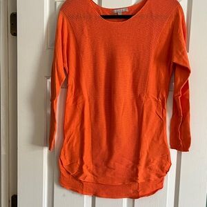 Banana Republic Orange Knit Crewneck Tunic
